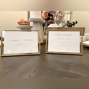 Framed Wedding Reception Signs